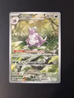 Nidoking 174/165 IR Pokemon 151 Illustration Rare Full Art NM - Image 2