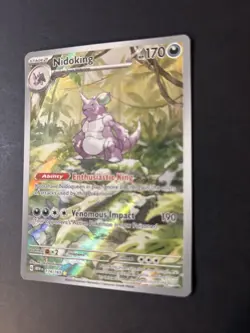 Nidoking 174/165 IR Pokemon 151 Illustration Rare Full Art NM - Image 3