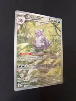 Nidoking 174/165 IR Pokemon 151 Illustration Rare Full Art NM - Image 4