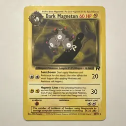 Pokemon Dark Magneton 60HP Rare Regular Team Rocket Stage 1 28/82 2000 English - Image 1
