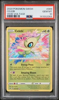 SEQUENTIAL PSA 9 RAIKOU 050 PSA 10 CELEBI 009 VIVID VOLTAGE AMAZING RARE POKEMON - Image 4