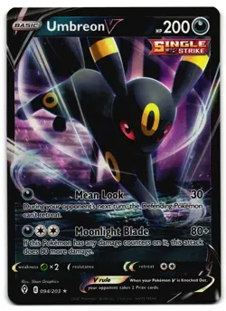 Umbreon V 094/203 - 🌊 Evolving Skies V Rare Pokemon TCG Holo 🖤 - LP - Image 1