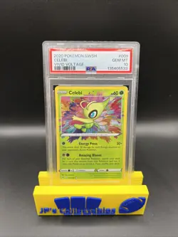 2020 POKEMON SWORD & SHIELD VIVID VOLTAGE #009 CELEBI AMAZING RARE PSA 10 - Image 1