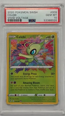 2020 Pokemon Celebi #009 Vivid Voltage PSA 10 SWSH - Image 1