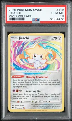 Jirachi 2020 Pokemon Vivid Voltage PSA 10 #119 - Image 1
