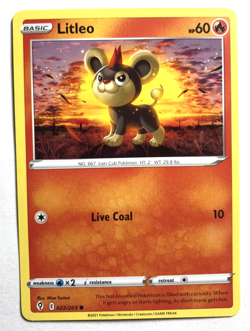 Litleo 022/203 Evolving Skies Pokemon Regular Common NEAR MINT NM - Image 1