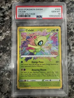 CELEBI AMAZING RARE POKEMON 2020 VIVID VOLTAGE SWSH #009 PSA 10 - Image 1