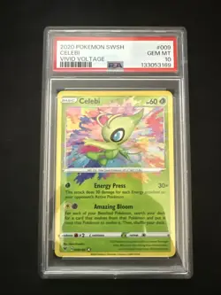CELEBI #9 - 2020 POKEMON SWSH VIVID VOLTAGE 009/185 PSA 10 - Image 1