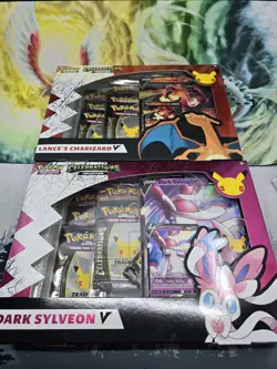 Celebrations Lances Charizard Dark Sylveon V Box collection set Sealed Pokemon - Image 1