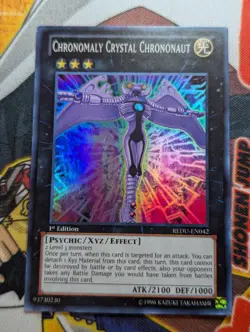 Yugioh - Chrononamly Crystal Chronononaut REDU-EN042 Super Rare 1st Edition NM - Image 1