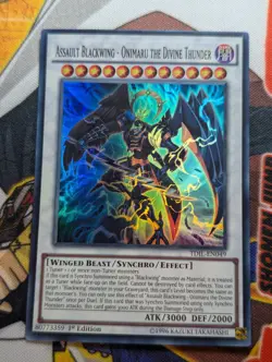 Yugioh Assault Blackwing Onimaru The Divine Thunder TDIL-EN049 Super 1st Ed - Image 1