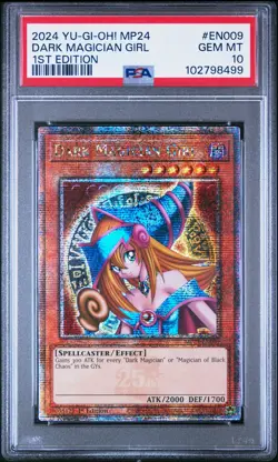 Yugioh PSA 10 DARK MAGICIAN GIRL MP24-EN009 QUARTER CENTURY SECRET RARE QCR (76) - Image 1