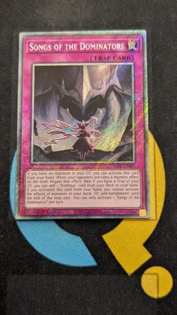 RA05-EN081 Songs of the Dominators Platinum Secret Rare 1st Ed YuGiOh - Image 1