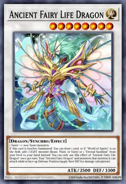 Yugioh ALIN-EN039 - Ancient Fairy Life Dragon - Super Rare - Image 1