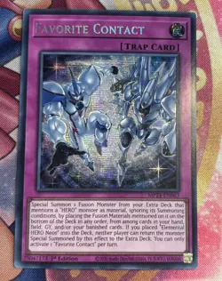 Yugioh, Favorite Contact, MP24-EN063, Secret Rare, 1st Edition, NM/M Condition. - Image 1