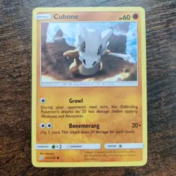 Cubone 105/236 - NM SM Unified Minds - Pokemon 2019 Common TCG Card - Image 1