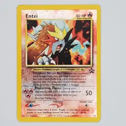 2001 Entei Holo Promo Movie Card WOTC Black Star #34 HP - Image 1