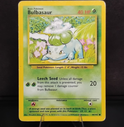 Pokemon Bulbasaur 1999 Regular Card 44/102 Basic HP40 Common Base Set English - Image 1