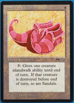 Sandals of Abdallah Arabian Nights MINT (Reserved List MTG Card) 511767 ABUGames - Image 1