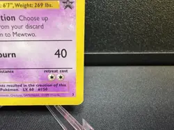 1999 Pokemon Mewtwo Promo Card Warner Bros First Movie Card. LV.60 #150 - Image 5