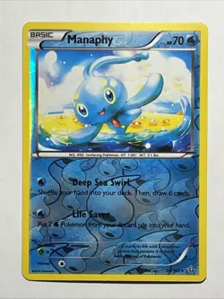 Manaphy 56/160 Reverse Holo Rare 2015 Pokemon TCG Card Near Mint - Image 2