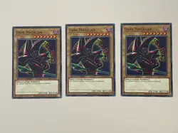 Yugioh Dark Magician x 3 - 1st Edition Red Cloak NM - Plus Free Holo Card - B - Image 1
