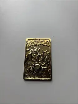 Pokemon Charizard Nintendo 1999 Burger King 23k Gold Plated Card - Image 1