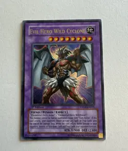 YUGIOH Ultra Rare Evil Hero Wild Cyclone DP06-EN011 1st Edition LP - Image 1
