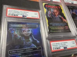 2024 Magic the Gathering Secret Lair x Chucky Foil PSA Graded Set 9s Sequential! - Image 3