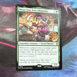 Mona Lisa TMNT Magic: The Gathering Rare Legendary Creature 0126 Green - Image 1