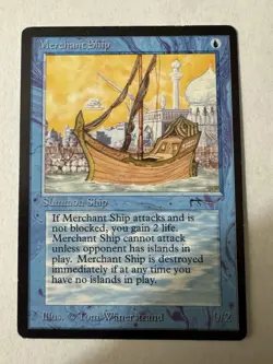 Magic The Gathering MERCHANT SHIP (Arabian Nights) - Image 1