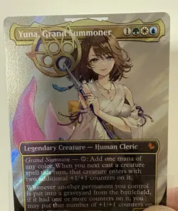 Yuna, Grand Summoner (Borderless) (Surge Foil) Commander: Final Fantasy Foil - Image 4