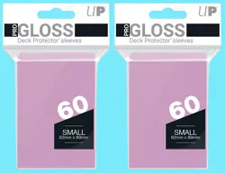 120 Ultra Pro Small Pink Gloss Deck Protectors Card Sleeves Yugioh tcg ccg - Image 1