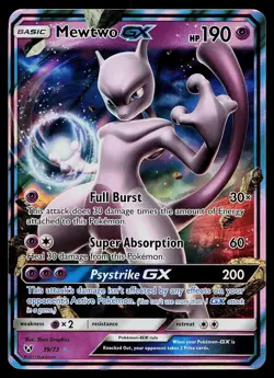 Pokemon Card - Mewtwo GX Shining Legends 39/73 Holo Rare GX 2017 - Image 1