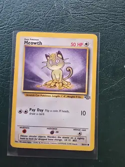 Pokemon TCG Meowth 56/64 Jungle Regular Cards - Image 1
