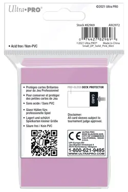 60 Ultra Pro Gloss Pink Deck Protectors Small Game Card Sleeves Yugioh Vanguard - Image 2