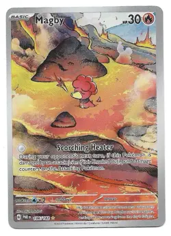 Magby 186/182 Sv04: Paradox Rift Holo Pokemon TCG Illustration Rare - NM - Image 1