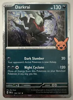 Darkrai Pokemon TCG Halloween Trick Or Trade 2024 #136/197 Cosmos Rare NM - Image 1