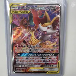 Pokemon Charizard & Braixen GX SM230 Sun & Moon Promo TAG TEAM Holo - Image 1