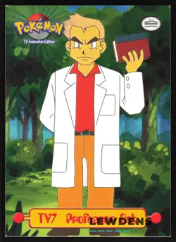 Professor Oak TV7 - Pokemon Topps Series 1 Puzzle Top Right - TV Animation US 1 - Image 1