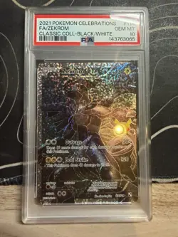 2021 Pokemon Celebrations Classic Coll Black/White #114 Full Art Zekrom PSA 10 - Image 1