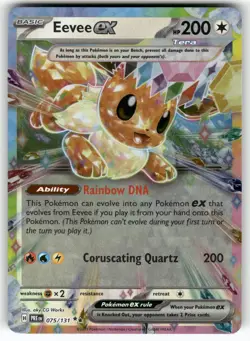 Eevee ex 075/131 Double Rare Prismatic Evolutions Pokemon Near Mint - Image 1