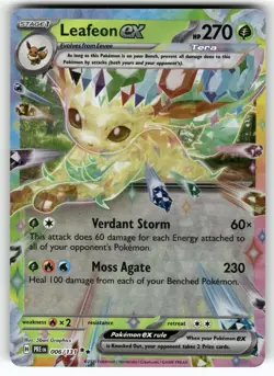 Leafeon ex 006/131 Double Rare Prismatic Evolutions Pokemon Near Mint - Image 1