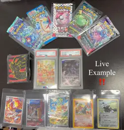 Pokemon Mystery Box - 2 Graded Cards (PSA), 5 Packs, 5 Rare Card - Eng + Jap - Image 1