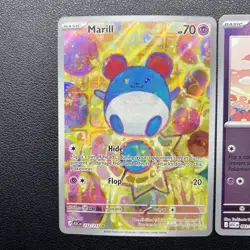 Marill 232/217 Illustration Rare Pokemon Ascended Heroes w/ Base & Reverse Holo - Image 2
