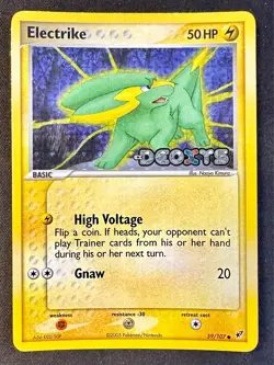 Electrike 59/107 2005 EX Deoxys Pokemon Card TCG Reverse Holo Stamped - Lp - Image 1