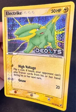Electrike 59/107 2005 EX Deoxys Pokemon Card TCG Reverse Holo Stamped - Lp - Image 2