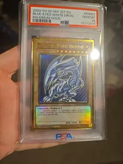 Yugioh Blue-Eyes White Dragon Maximum Gold MAGO-EN001 MINT PSA 910 - Image 4