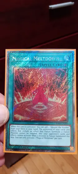 YuGiOh: "Magical Meltdown" - PLATINUM SECRET RARE - 1st Ed - MINT NEW - RA04 - Image 1
