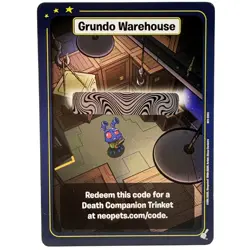 Death Companion Trinket - Neopets Battledome Tcg Grundo Warehouse Code Card - Image 1